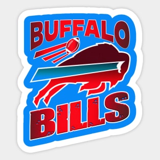 buffalo bills bold color Sticker